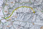 Karte mit meinem Radel- und Wanderweg.
