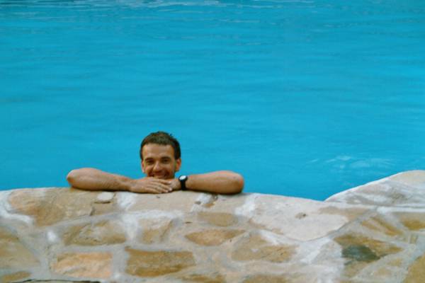 Baden im Pool von El Churro. Baden im Pool von El Churro.