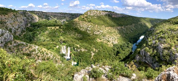 Wilde Schluchten am nördlichen Ende des Krka Nationalparks.