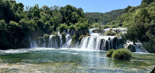 Der Hauptwasserfall am Skradinski Buk. Der Hauptwasserfall am Skradinski Buk.