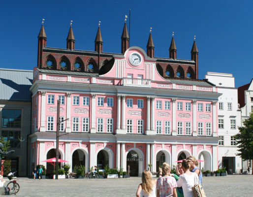Das baraocke Rathaus in Rostock. Das baraocke Rathaus in Rostock.