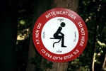 Bitte unbedingt an die Wanderregeln halten, sonst wird der Berg immer höher.