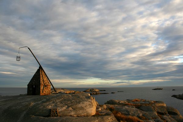 Das Wippfeuer am Restaurant in Verdens Ende. Das Wippfeuer am Restaurant in Verdens Ende.