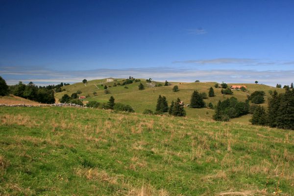 Hügellandschaft im Val de Travers. Hügellandschaft im Val de Travers.