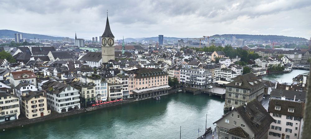 Blick vom Großmünster über die Altstadt von Zürich. Blick vom Großmünster über die Altstadt von Zürich.