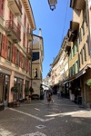 Die Altstadt von Vevey mit farbenfrohen Häusern.