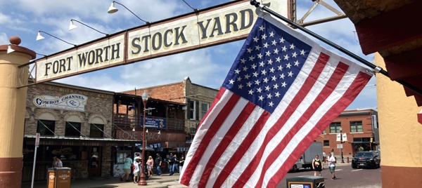 Die Stockyards sind der historische Distrikt in Fort Worth.