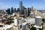 Die Skyline von Dallas vom Reunion Tower aus.